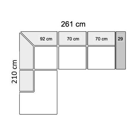 Assens Corner sofa - Left