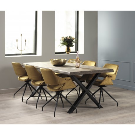 Møn XL Plank Dining Table 220 x 100 cm - Smoked Oiled Oak.