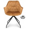 Assens dining chair with swivel function Cognac Velvet