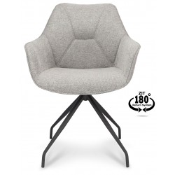 Assens dining chairs with swivel function Zinc