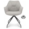 Assens dining chair with swivel function Zinc