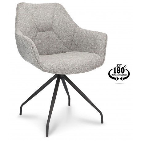 Assens dining chairs with swivel function Zinc