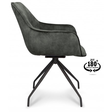 Assens dining chair with swivel function Hunter Green
