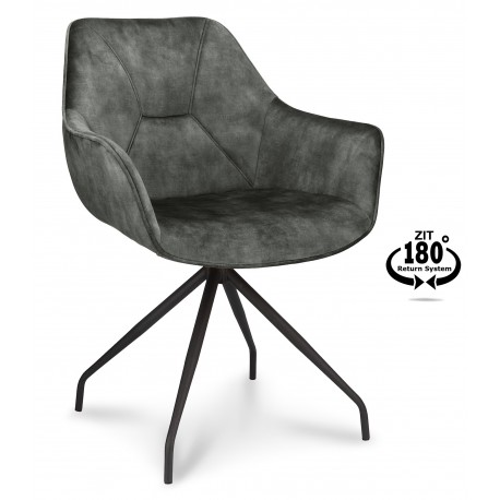 Assens dining chair with swivel function Hunter Green