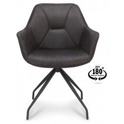 Assens dining chair with swivel function Hunter Black