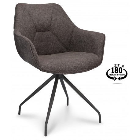 Assens dining chair with swivel function Anthracite