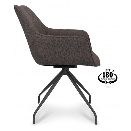 Assens dining chair with swivel function Anthracite