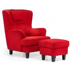 MiaCasa ear flap chair red