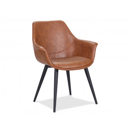 Mia Dining table chair | Cognac