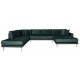 Carl Knudsen - Corner Sofa with Right Chaise Lounge - Dark Green Velvet
