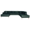Carl Knudsen - Corner Sofa with Left Chaise Lounge - Dark Green Velvet