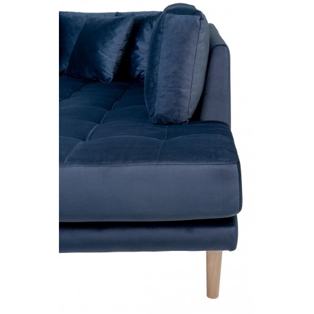 Carl Knudsen | Corner Sofa with Left Chaise Lounge | Dark blue Velvet
