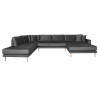 Carl Knudsen - Corner Sofa with Right Chaise Lounge - Dark grey Velvet
