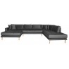 Carl Knudsen - Corner Sofa with Left Chaise Lounge - Dark grey Velvet