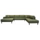 Carl Knudsen - Hjørnesofa med Venstrevendt Chaiselong - Olivengrøn