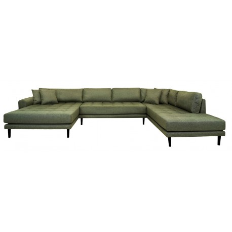 Carl Knudsen | Corner Sofa with Left Chaise Lounge | Olive green