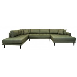 Carl Knudsen | Corner Sofa with Right Chaise Lounge | Olive green