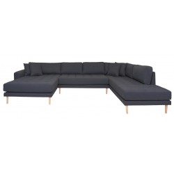 Carl Knudsen | Corner Sofa with Left Chaise Lounge | Dark Grey fabric