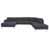 Carl Knudsen - Corner Sofa with Left Chaise Lounge - Dark Grey fabric