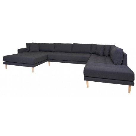 Carl Knudsen | Corner Sofa with Left Chaise Lounge | Dark Grey fabric