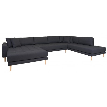 Carl Knudsen | Corner Sofa with Left Chaise Lounge | Dark Grey fabric