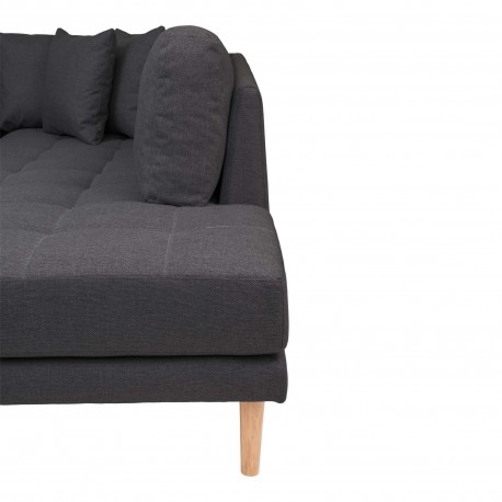 Carl Knudsen | Corner Sofa with Left Chaise Lounge | Dark Grey fabric