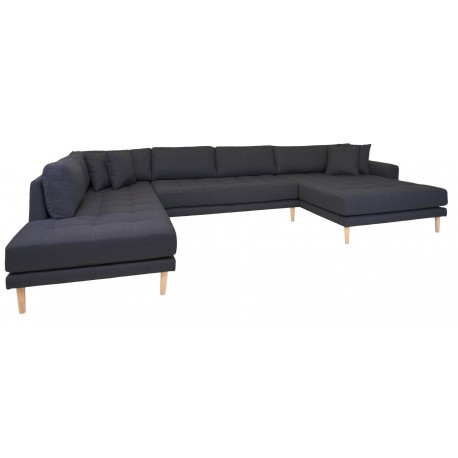 Carl Knudsen | Corner Sofa with Right Chaise Lounge | Dark Grey fabric