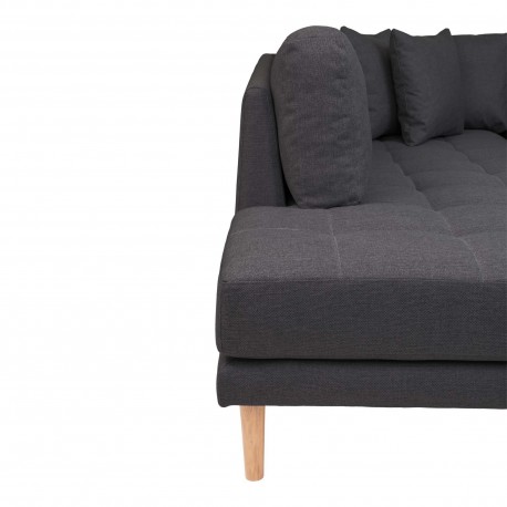 Carl Knudsen | Corner Sofa with Right Chaise Lounge | Dark Grey fabric