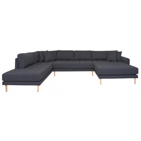 Carl Knudsen | Corner Sofa with Right Chaise Lounge | Dark Grey fabric