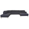 Carl Knudsen - Corner Sofa with Right Chaise Lounge - Dark Grey fabric