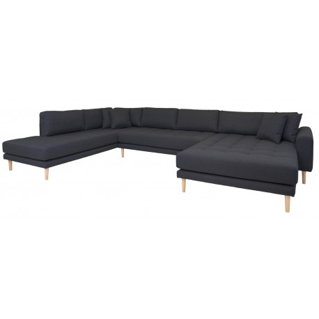 Carl Knudsen | Corner Sofa with Right Chaise Lounge | Dark Grey fabric