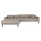 Carl Knudsen - Left Chaise longue sofa - Beige fabric