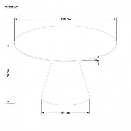 Henderson Round Dining Table Ø136