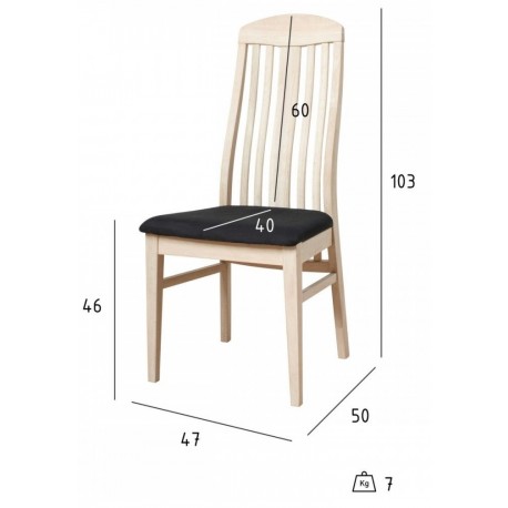Lisa dining table chair- Soap treated oak