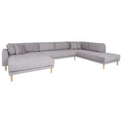 Carl Knudsen | Corner Sofa with Left Chaise Lounge | Light gray fabric