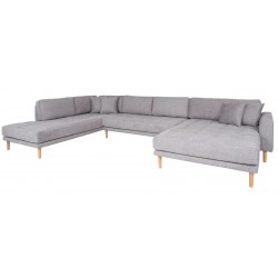 Carl Knudsen | Corner Sofa with Right Chaise Lounge | Light gray fabric