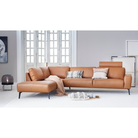 Copenhagen corner sofa Cognac left