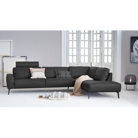 Copenhagen corner sofa with chaise longue Cognac