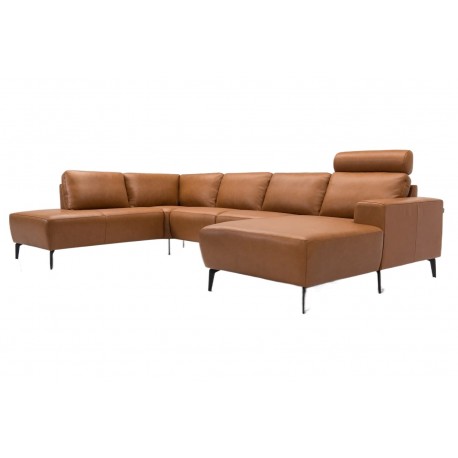 Copenhagen corner sofa with chaise longue Cognac