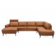 Copenhagen corner sofa with chaise longue Cognac