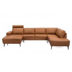 Copenhagen corner sofa with chaise longue Cognac