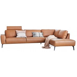Copenhagen corner sofa with chaise longue Cognac
