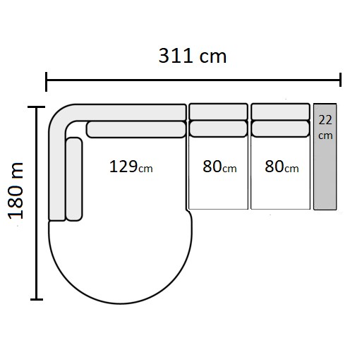 311 cm - Left