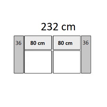 232 cm